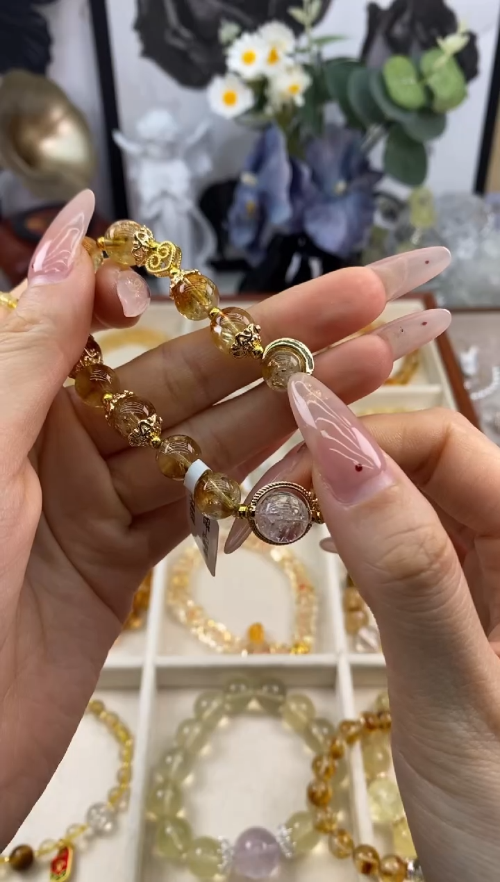 【闪购商品】水晶手链未镶嵌人间富贵花