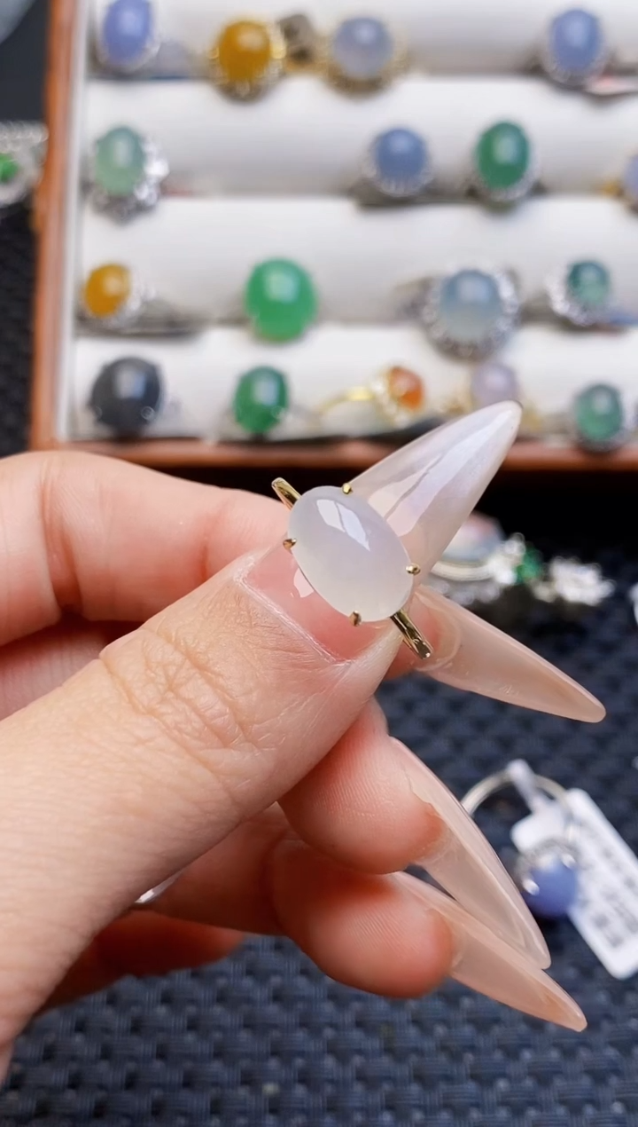 银S925镶嵌戒指翡翠2296