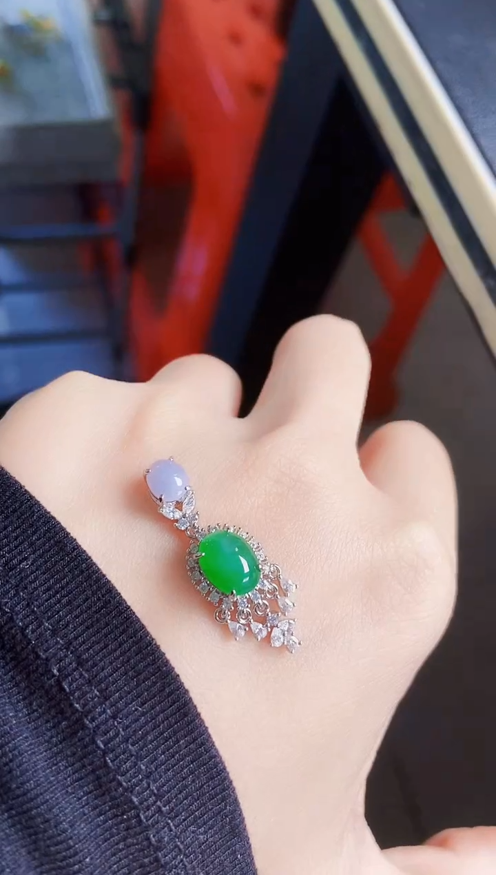 【闪购商品】翡翠颈饰银S925镶嵌53321111