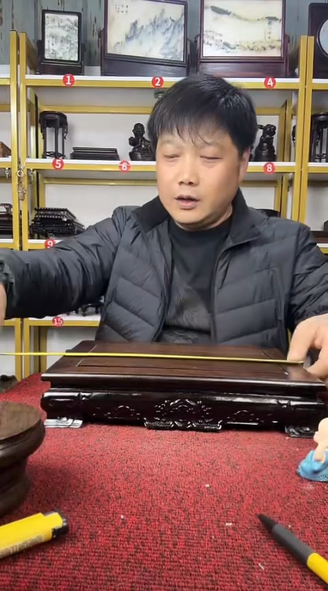 木非洲黑檀长方底座30*20*6.5CM