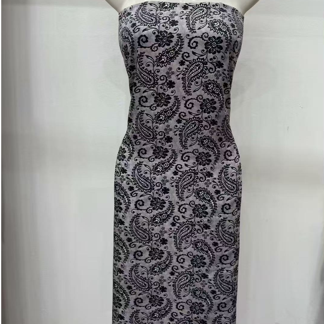 【小石】65支绫罗贡缎棉绸布料腰果花（不支持7天无理由退换）