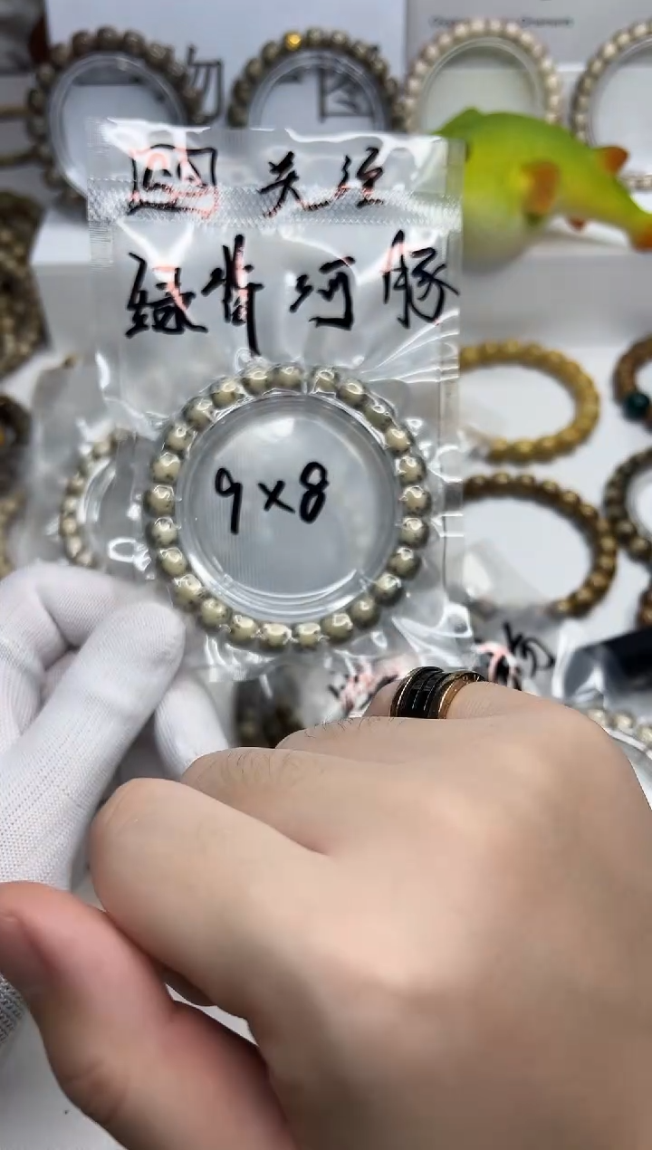 手串星月菩提339  石玉料氧化河豚9*8mm