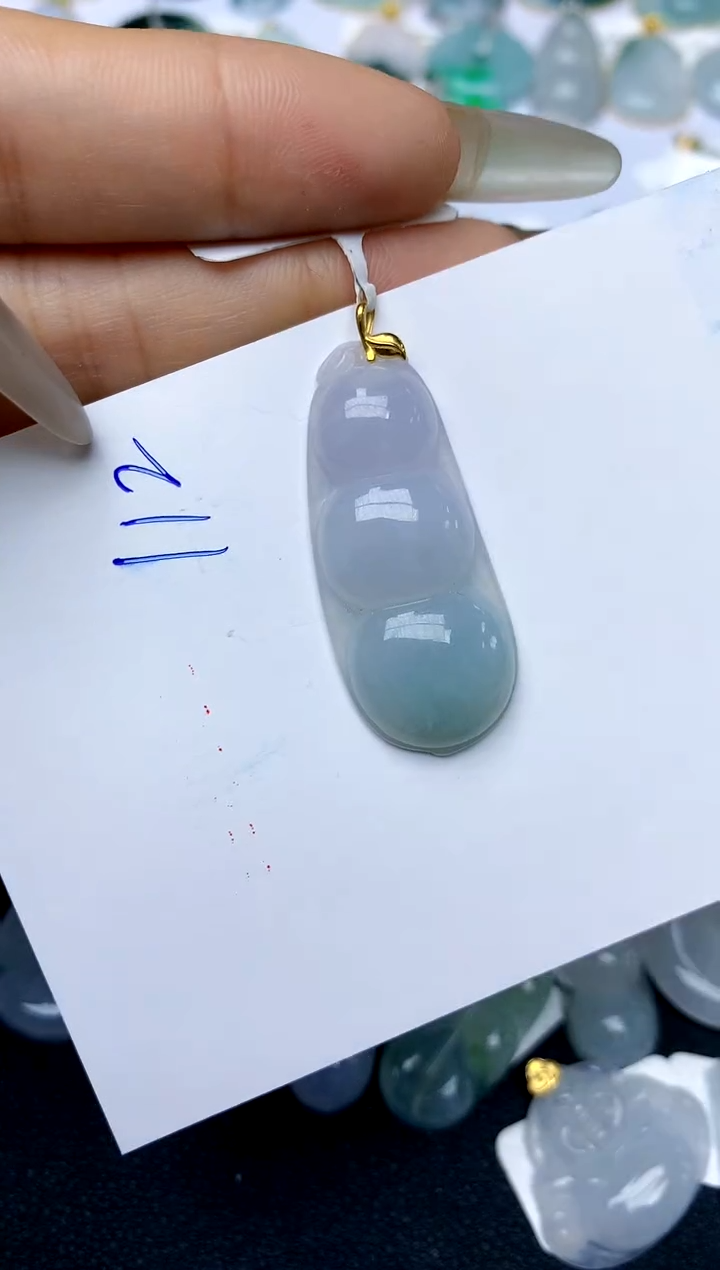 【闪购商品】翡翠颈饰18K金镶嵌112天然A货翡翠