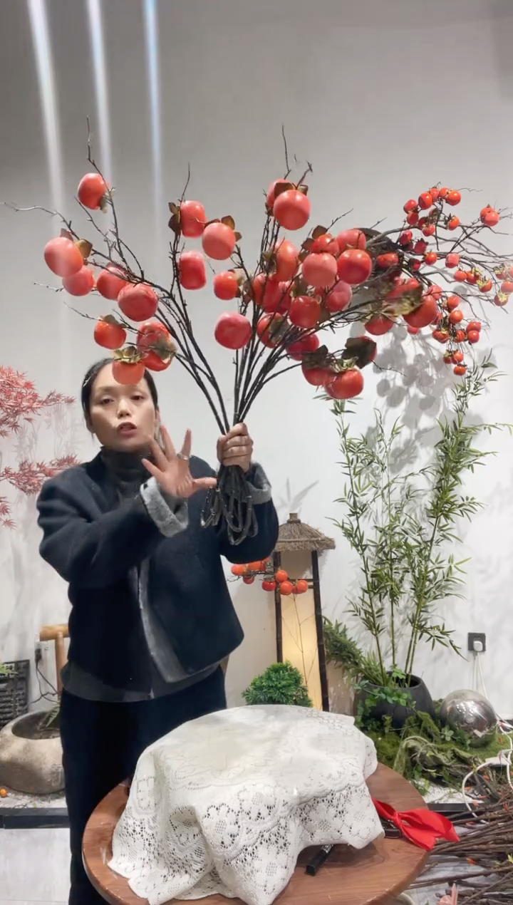 仿真高货6果柿子 到手3+3 6支