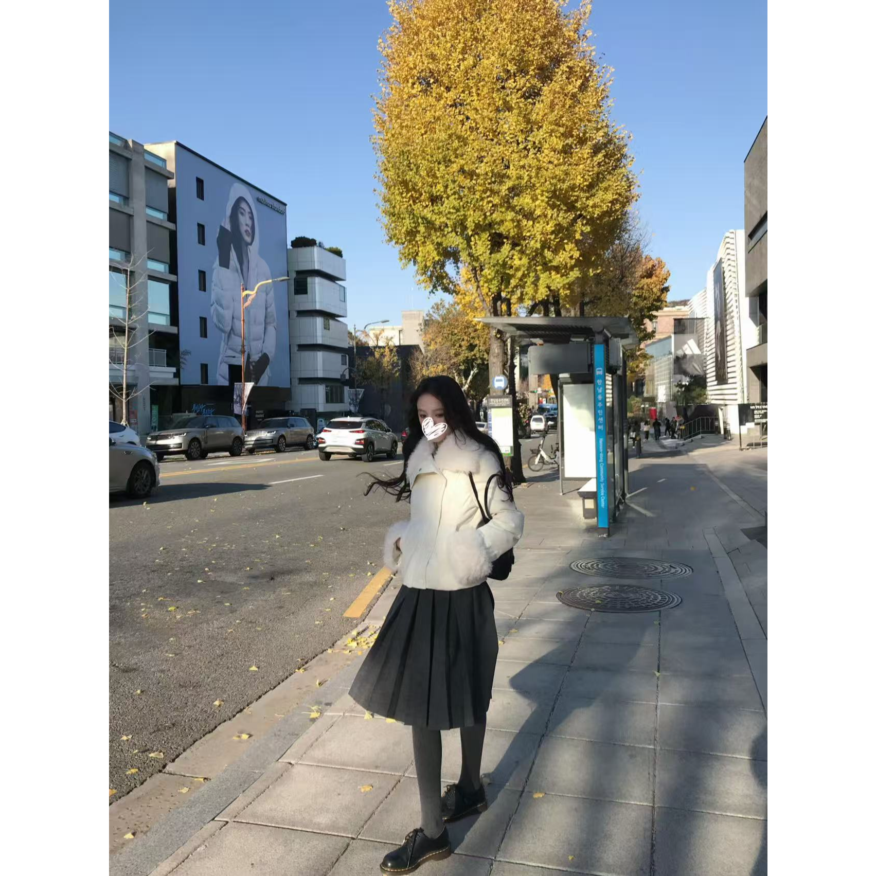 暖雪云朵 毛领短款棉衣冬季保暖3261