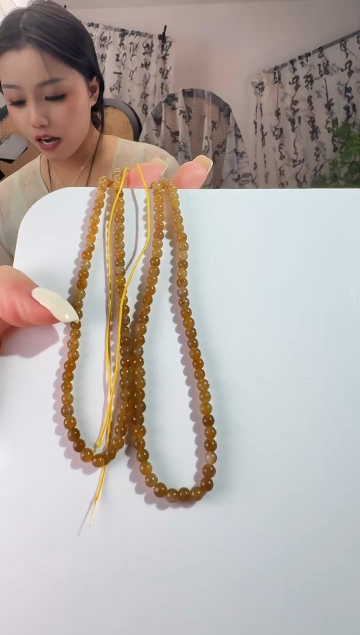 未镶嵌手镯和田玉糖玉108