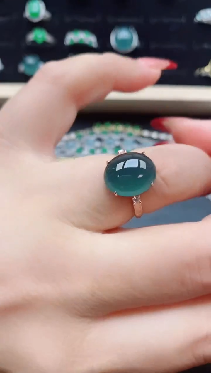 【闪购商品】翡翠戒指银S925镶嵌12321