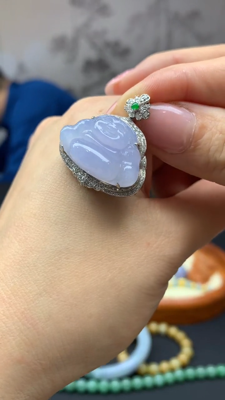 【闪购商品】翡翠颈饰18K金镶嵌49-天然翡翠