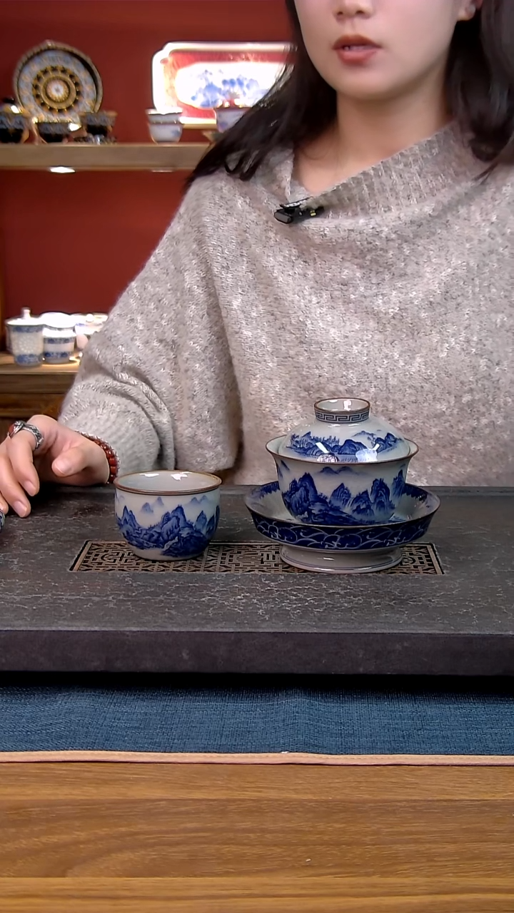 简装家用款2件套 老陶泥开片纹陶瓷茶具