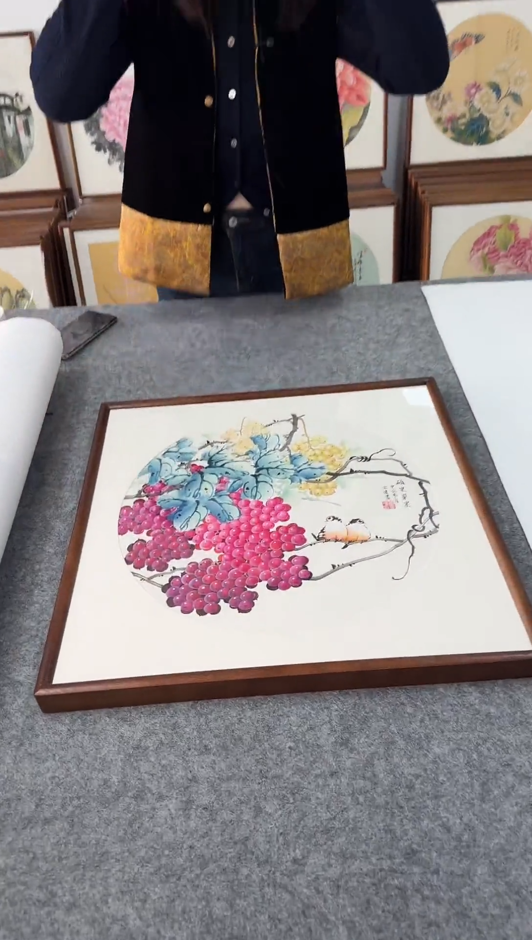 书法刘亦凌硕果累累-53*53绘画手绘同款