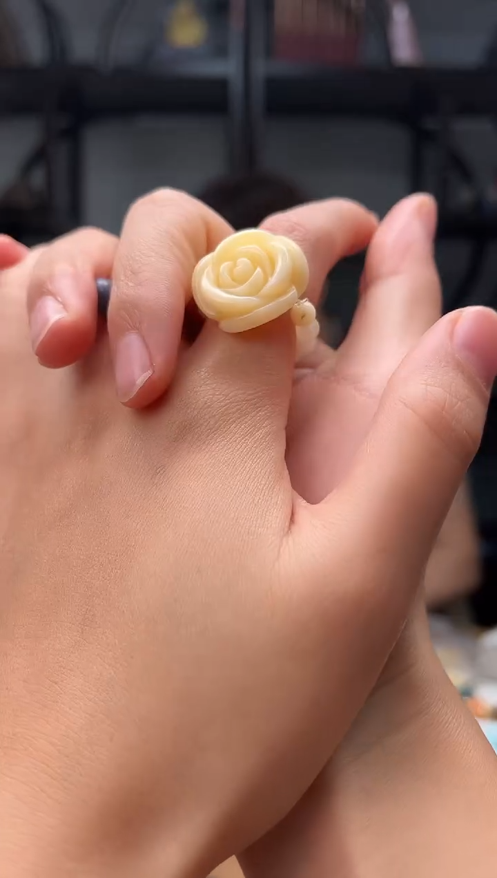 未镶嵌手链烟晶东**兰花朵戒指