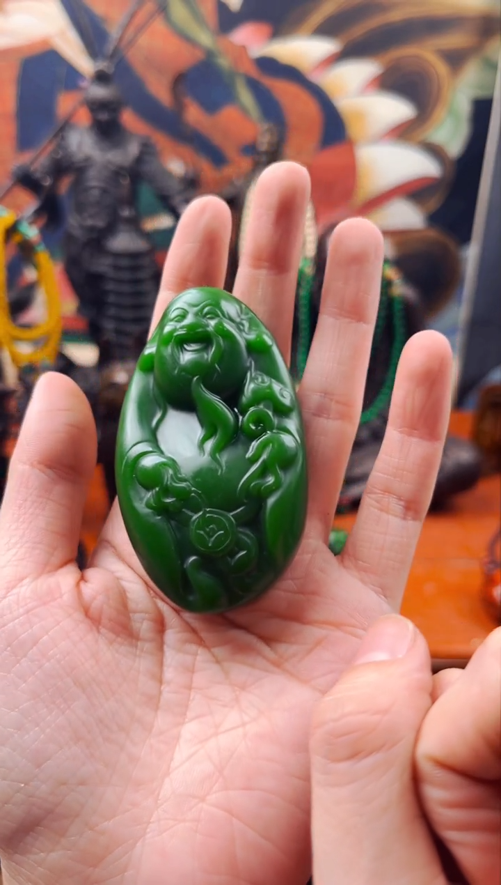 【闪购商品】和田玉1未镶嵌飞姐精品专属推荐46财神D9943