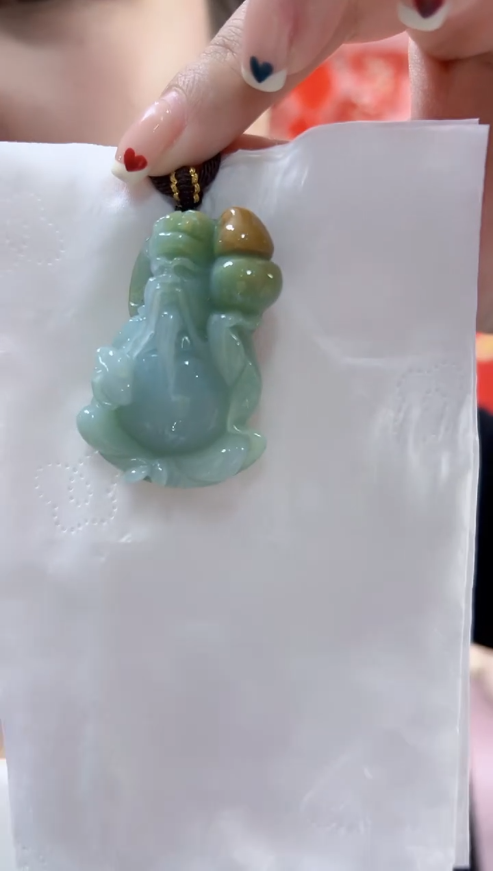 【闪购商品】翡翠颈饰未镶嵌孤品财神高46宽30厚12