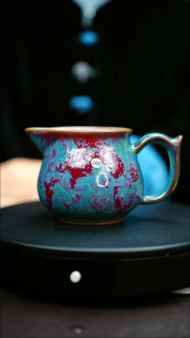 268#原矿钧瓷炉钧釉公道杯