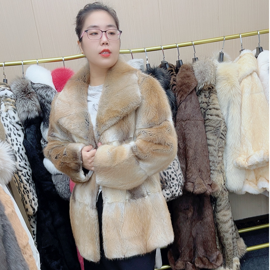 【MOON皮草轻奢】青根貂皮毛一体短款皮草外套女直播间专属链接