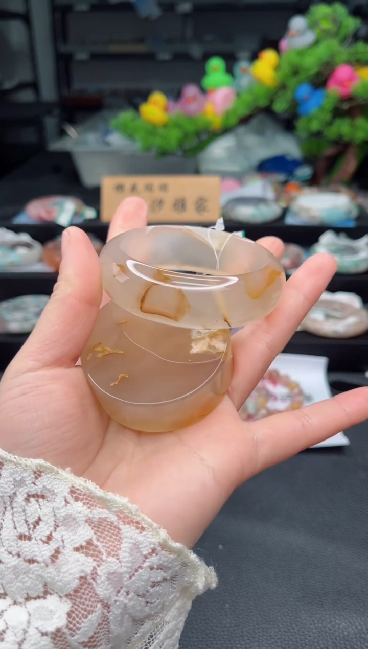 【闪购商品】石英质玉未镶嵌手镯55圈口（赠品镯心）3567215