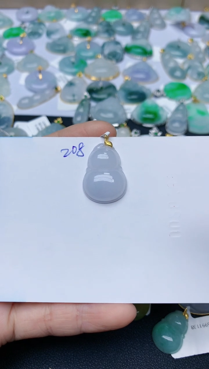 【闪购商品】翡翠颈饰18K金镶嵌天然翡翠A货    208