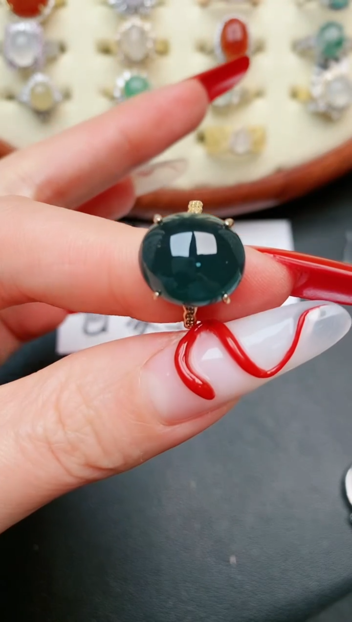 【闪购商品】翡翠戒指银S925镶嵌....