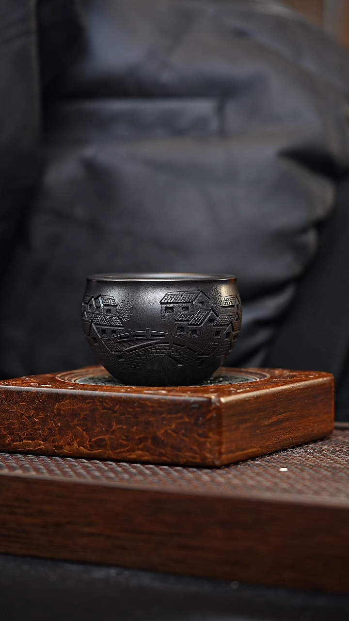 【闪购商品】紫砂茶杯江南古韵水缸主人杯紫砂