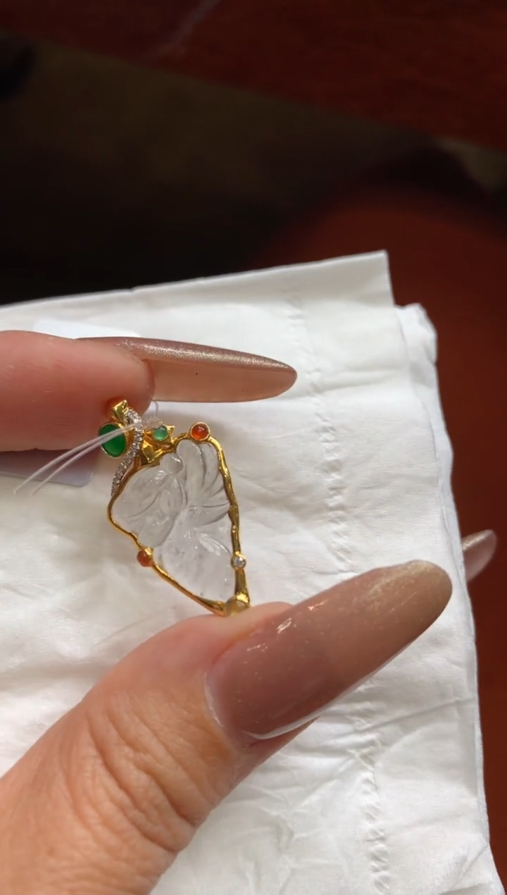 【闪购商品】翡翠颈饰18K金镶嵌翡翠