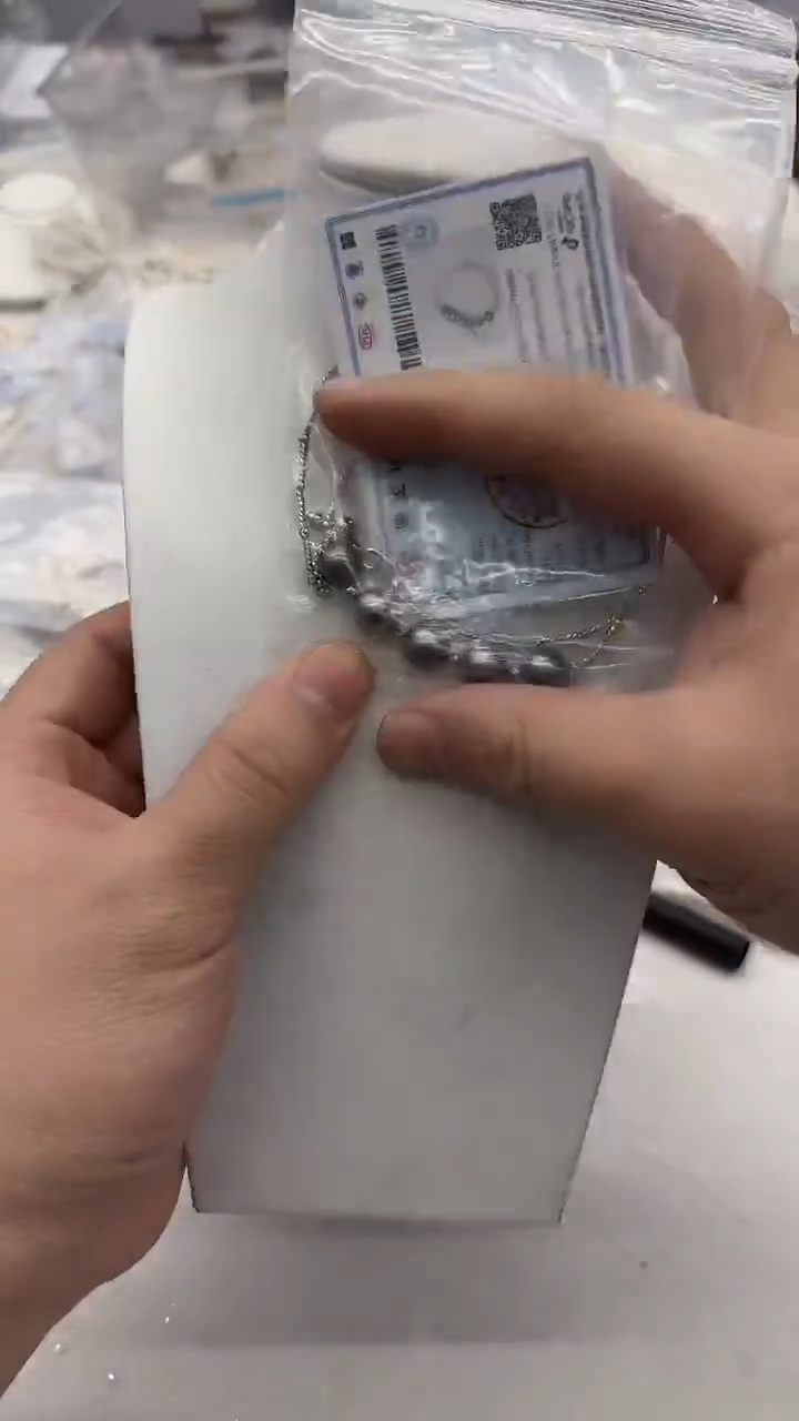 银S925镶嵌吊坠(赠链)海水珍珠10mm 大溪地微笑链-孤品