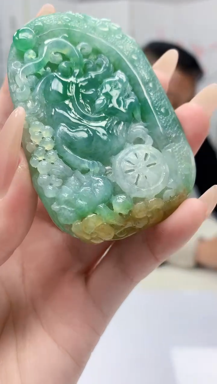 【闪购商品】定制翡翠未镶嵌4969jj-毛货挂件27