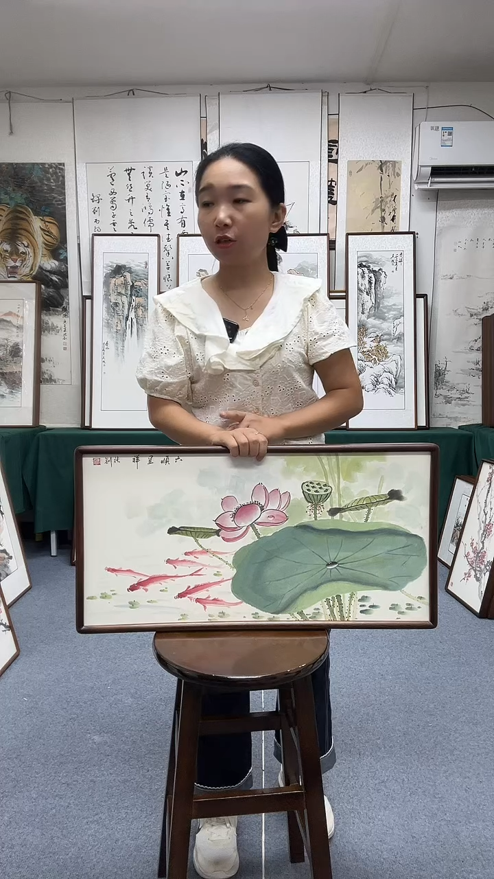 国画35*68实木画框京东包邮手绘