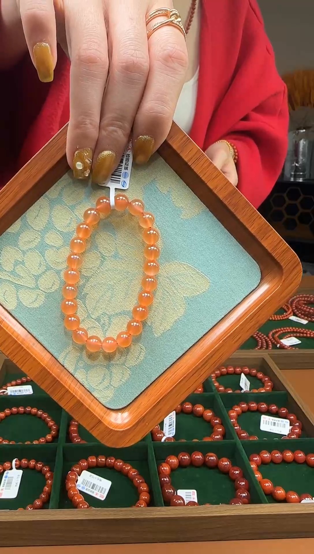 【闪购商品】南红玛瑙手串未镶嵌天然南红8m/yz01602多样性发货