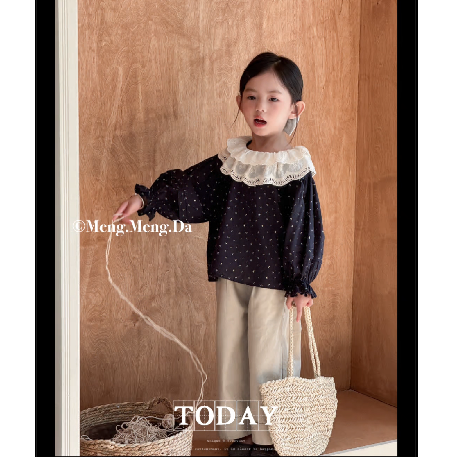 女童春秋韩版森系俩件套套装2128