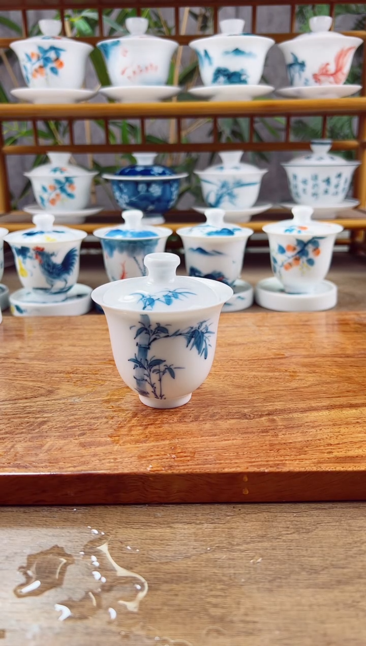 【闪购商品】微瑕竹子美人备盖碗