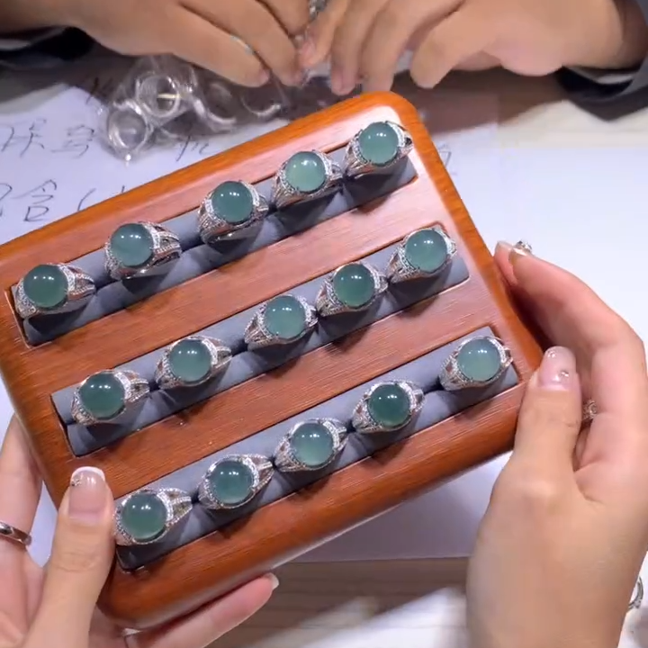 【逍遥严选】天然A货翡翠蛋面戒指*222/213/多样性发/1件