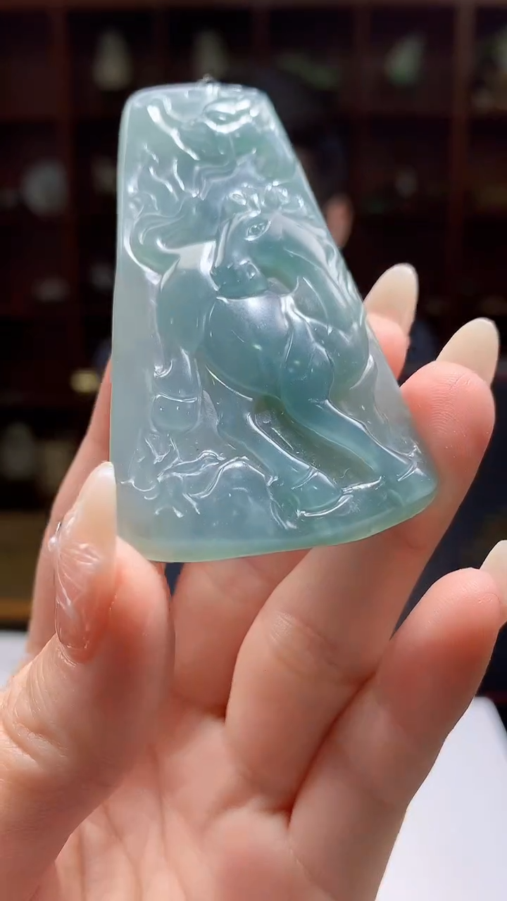 【闪购商品】定制翡翠未镶嵌8046jj-毛货挂件11