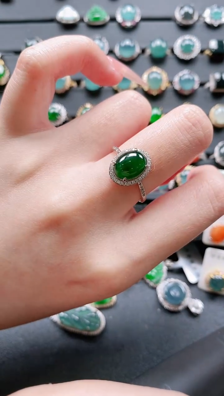 【闪购商品】翡翠戒指银S925镶嵌11111111