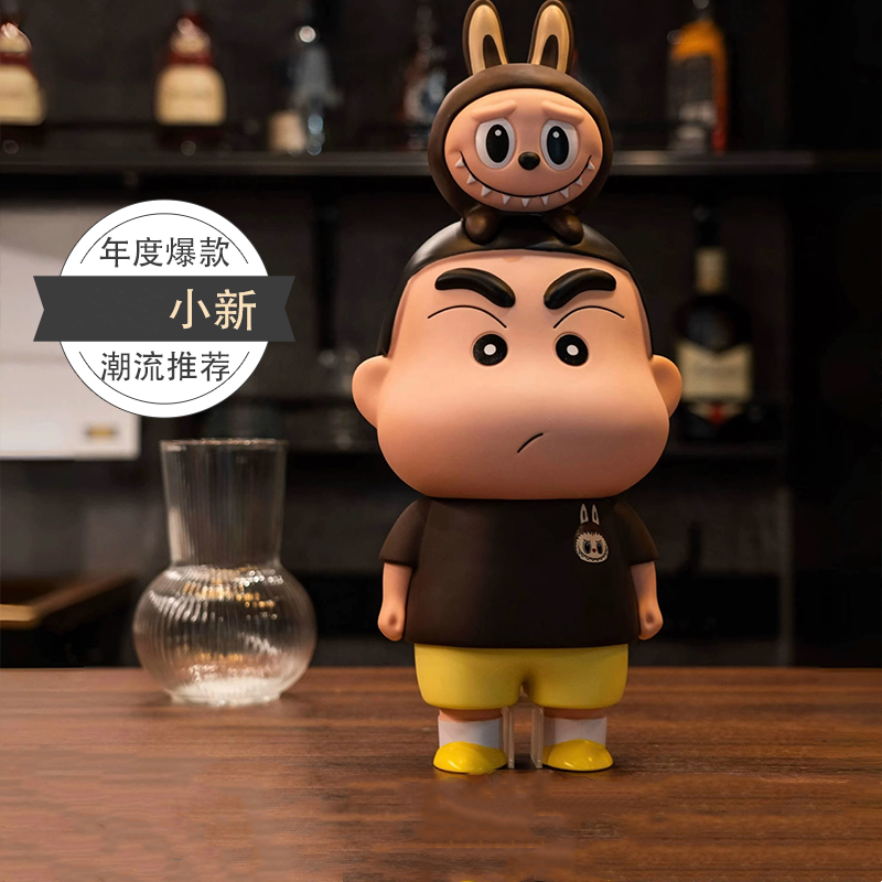 蜡笔小新手办拉布布小新可爱潮玩公仔电视柜桌面摆件