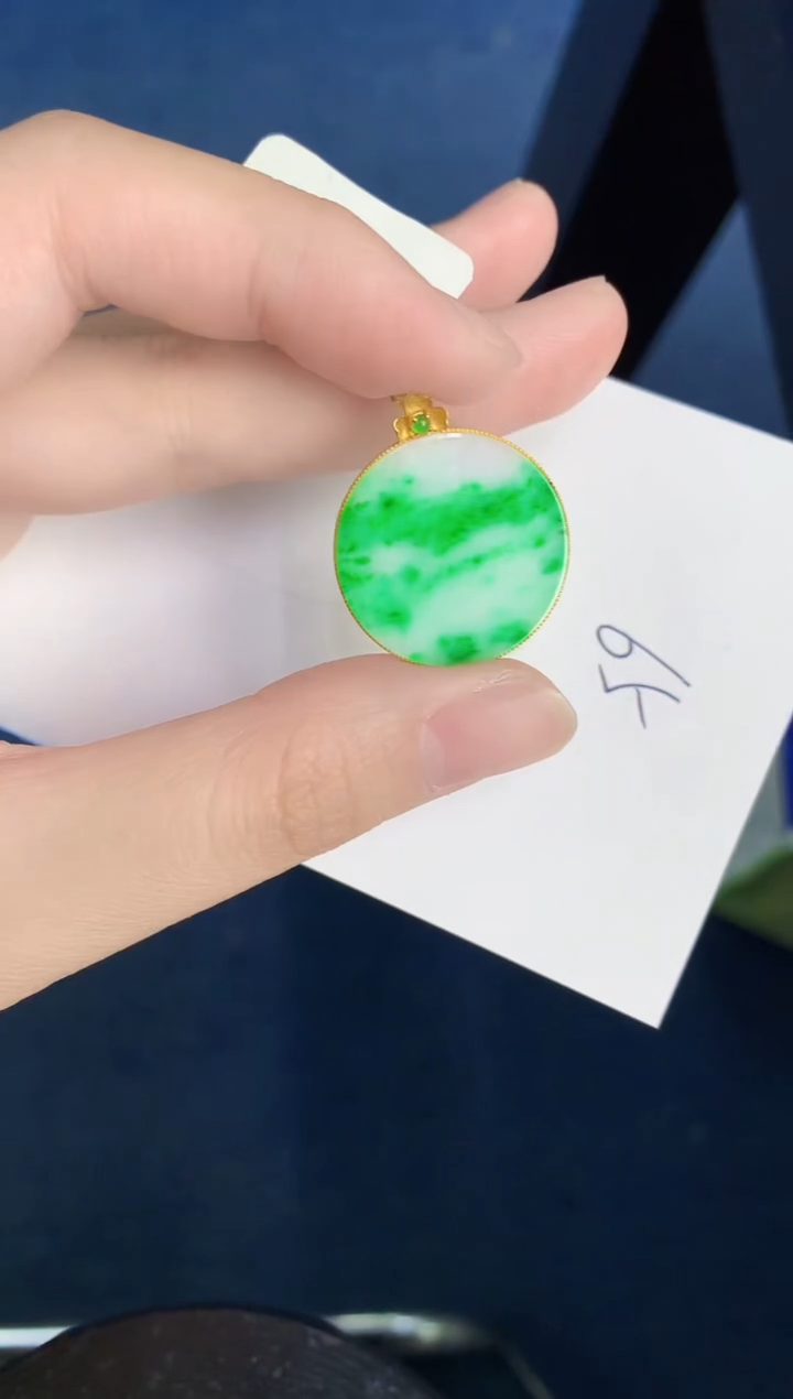 【闪购商品】翡翠颈饰18K金镶嵌000000000