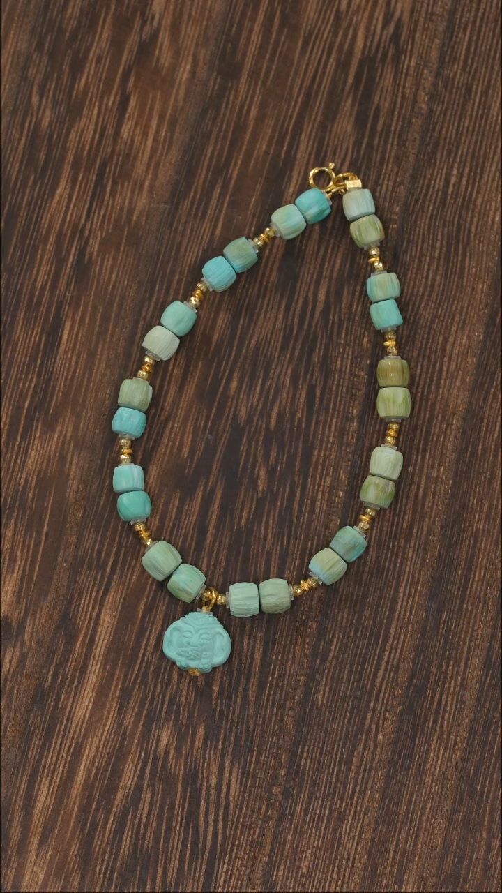 【闪购商品】绿松石手链18K金镶嵌多样性发货