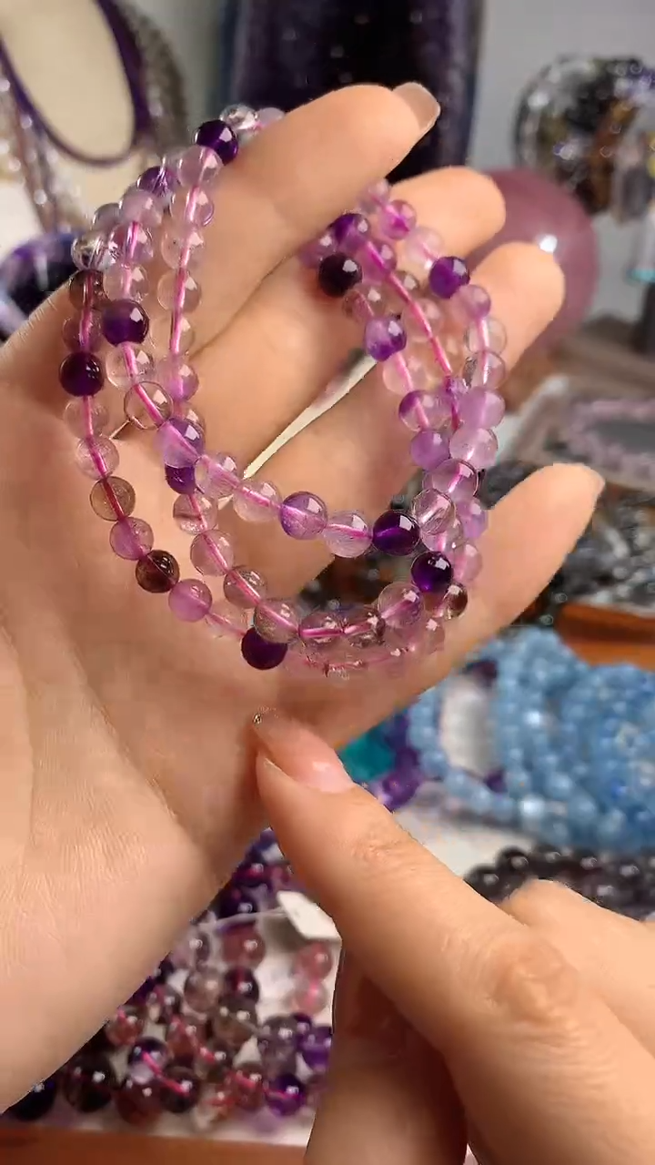 【闪购商品】水晶手链未镶嵌天然超七水晶多圈手链