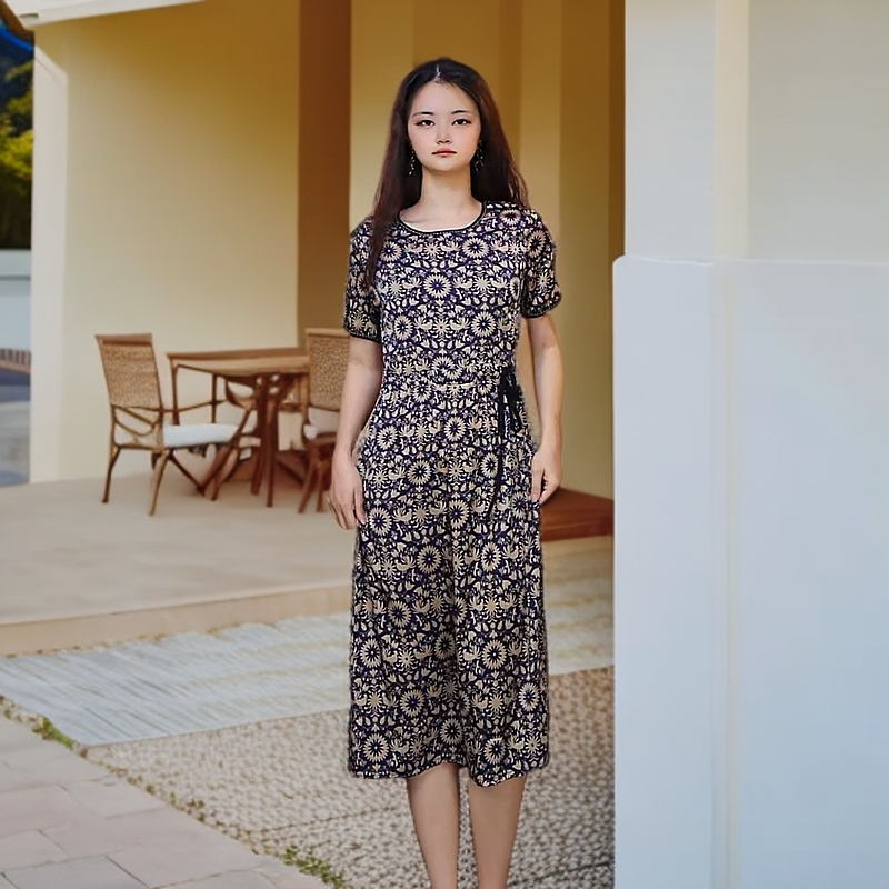 2025新款夏季女装高级感气质修身收腰高贵连衣裙44