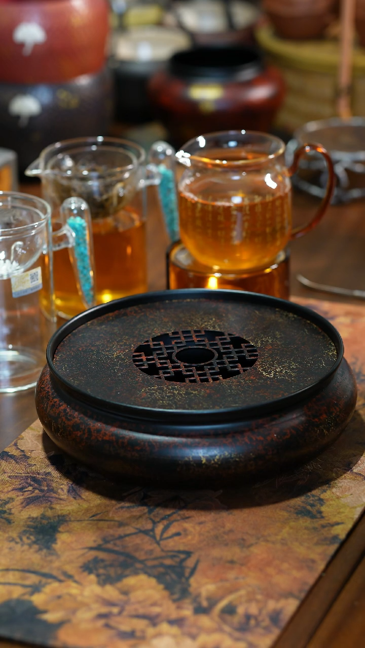 【闪购商品】老铁红金大漆储水壶承