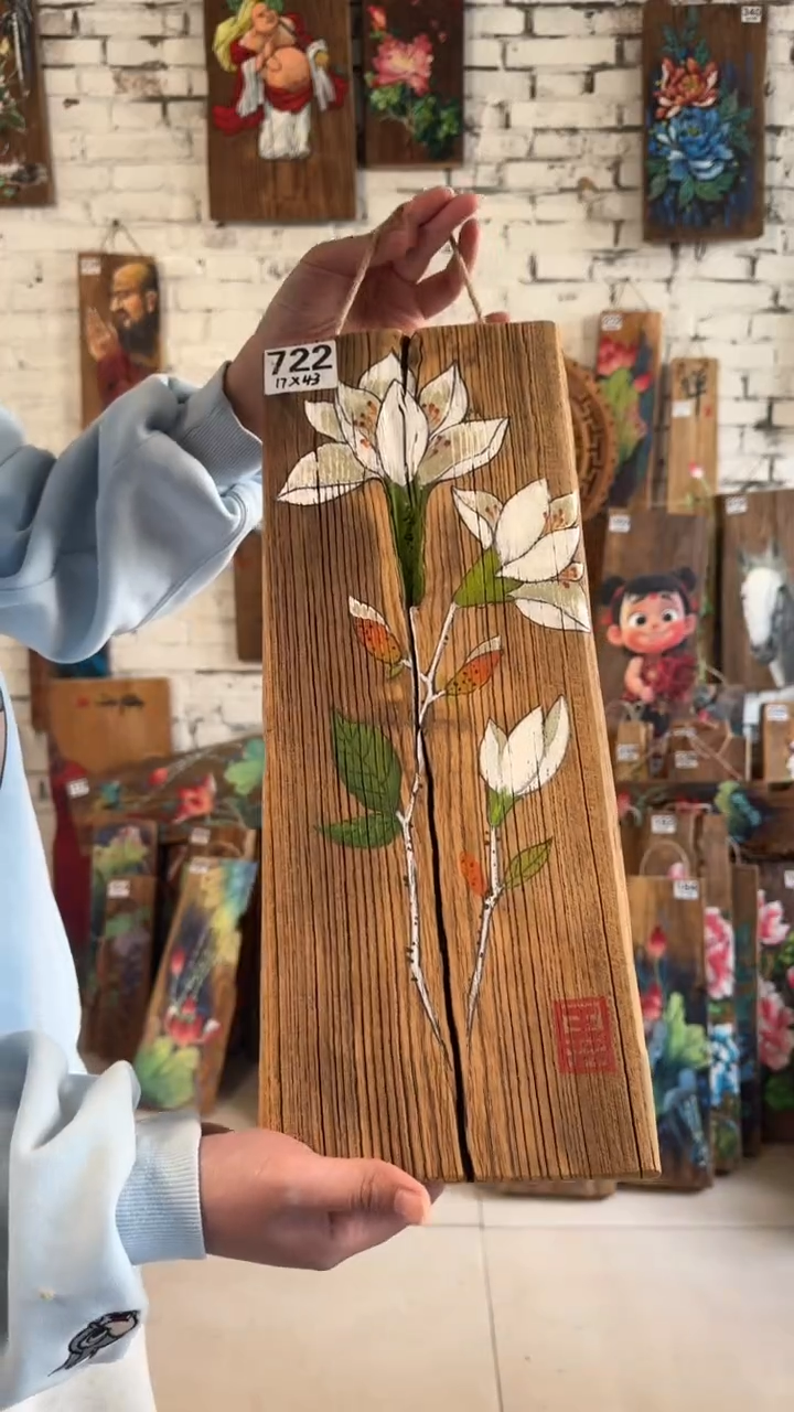 桃核吊坠722号门板画