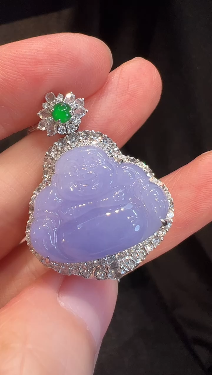 翡翠18K金镶嵌吊坠(不含链)L6吊坠