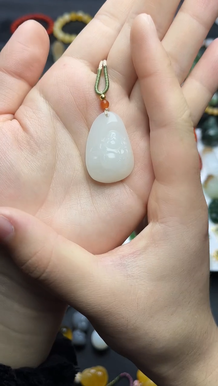 颈饰未镶嵌和田玉佛公06