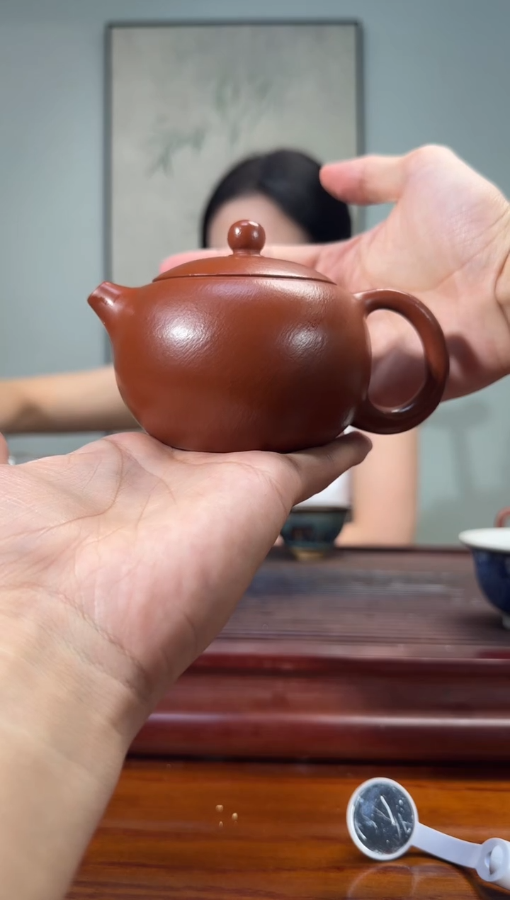 全手工朱泥西施壶