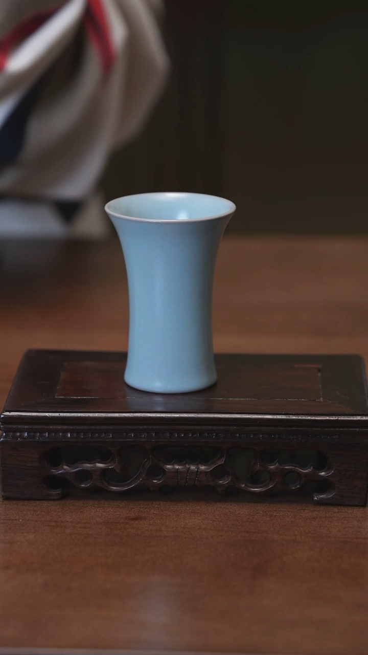 【闪购商品】Y宝丰宋官窑原产地汝瓷闻香杯（微瑕）