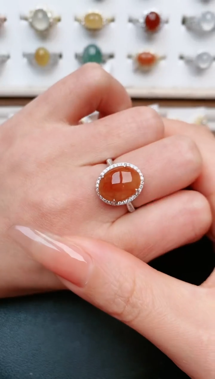 【闪购商品】翡翠戒指银S925镶嵌....