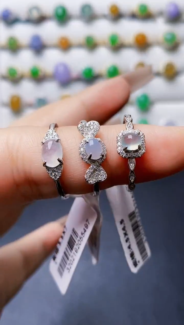 银S925镶嵌戒指翡翠0031