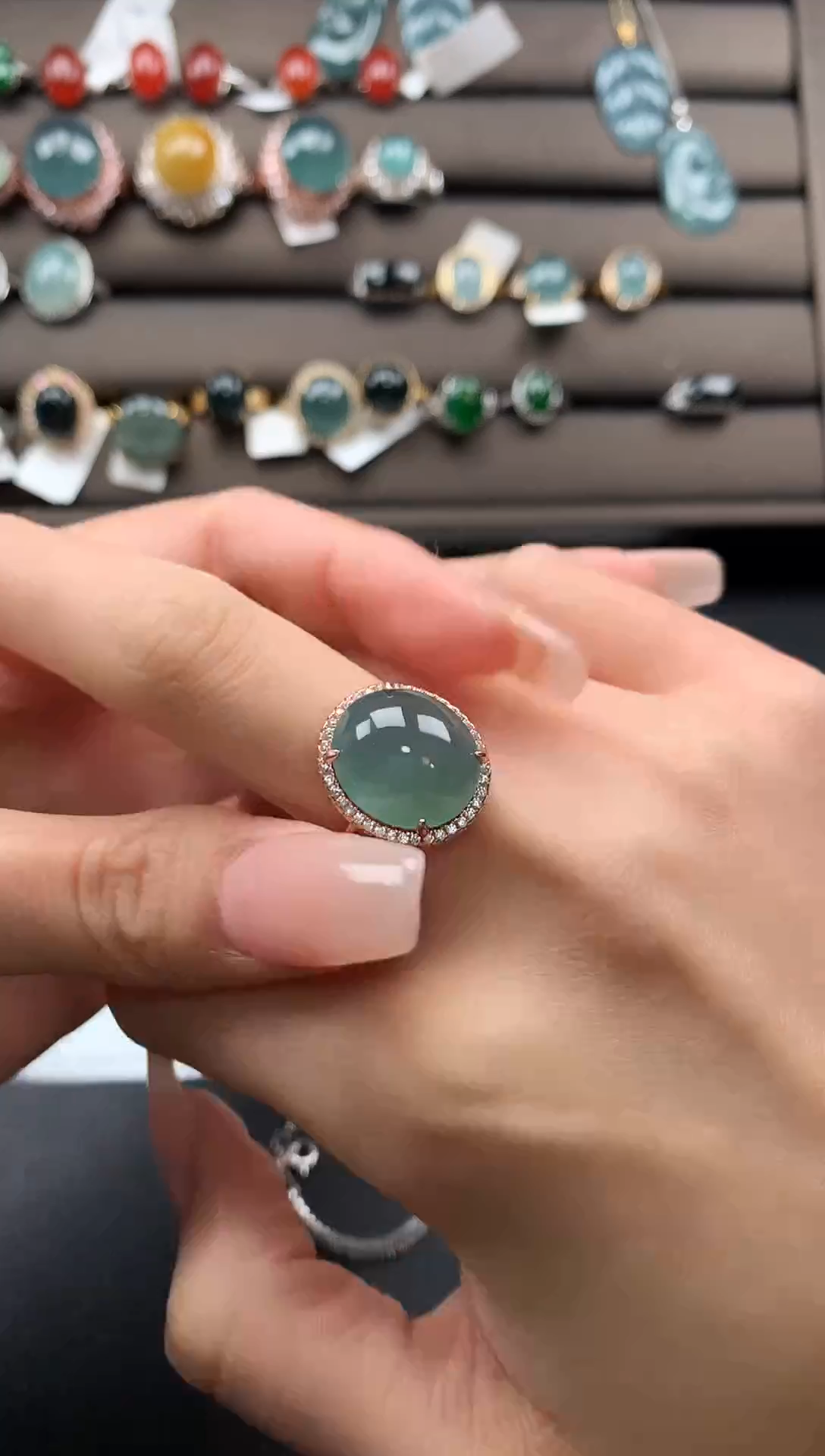 【闪购商品】翡翠戒指银S925镶嵌3213213123