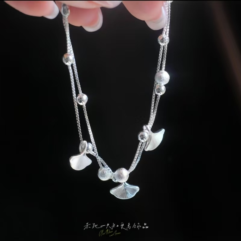 【K】足银手链 三生有杏手链 SL0100