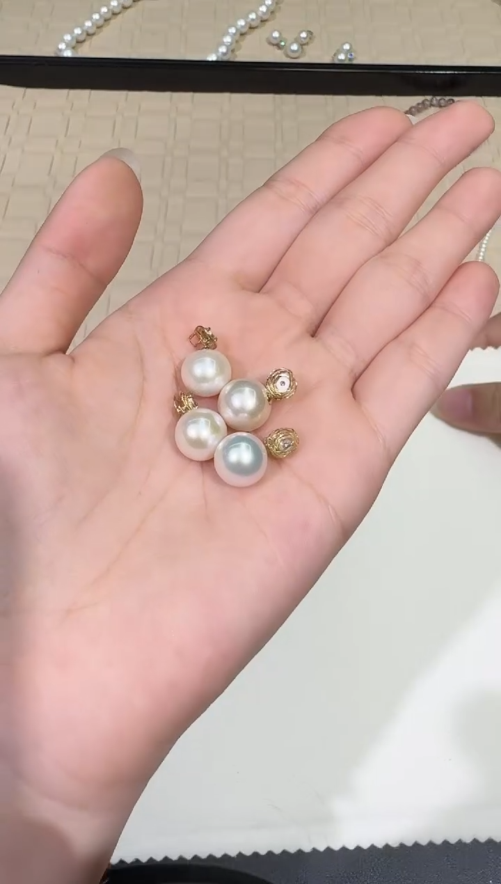 【闪购商品】淡水珍珠吊坠多样性一件18K金镶嵌X0204-523-63/18k