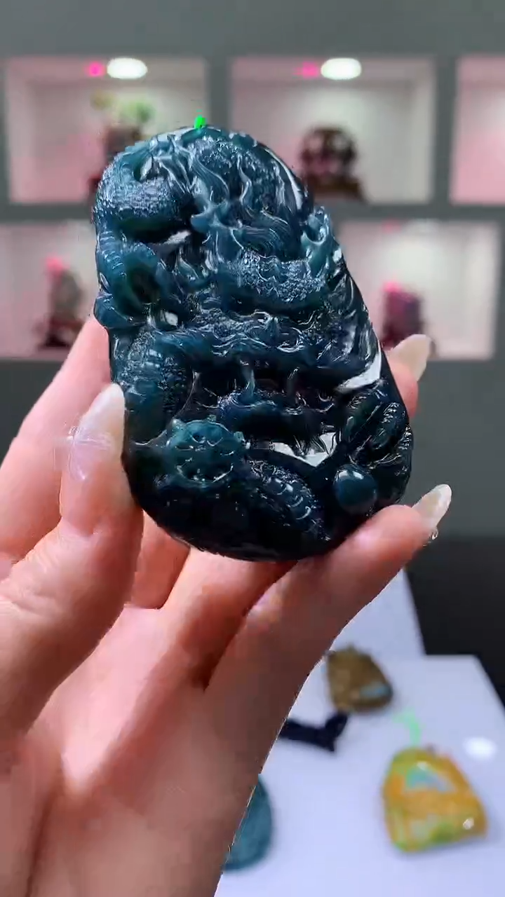 【闪购商品】定制翡翠未镶嵌8023jj-毛货挂件14